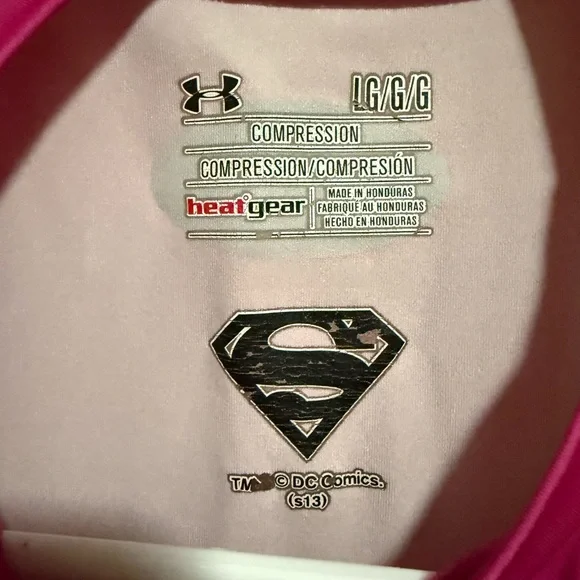 LG Pink Superman Logo Short Sleeve Tee - Picture 3 of 3